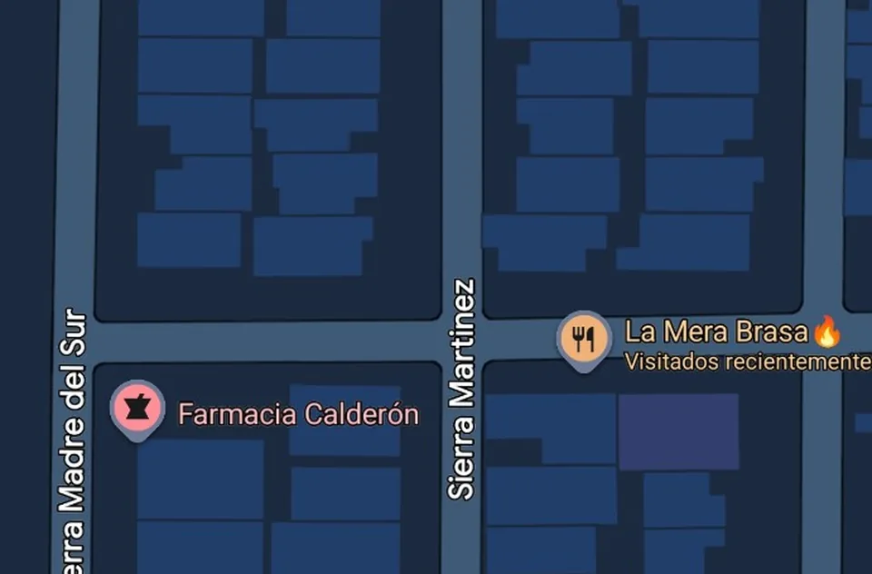 Mapa de La Mera Brasa en Sierra Martinez 501